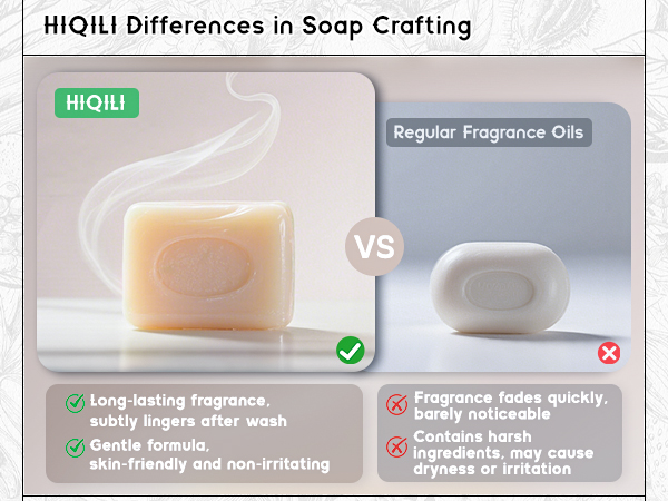 HIQILI fragrance oils for soap: longer-lasting fragrance, more skin-gentle than regular oils