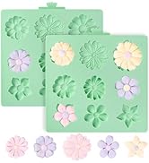KALAIEN Flower Silicone Molds,Rose Flower Chocolate Mold Daisy Silicone Mold for Crafts,2 Pcs Ros...