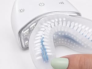 Faded bristles on a white brush