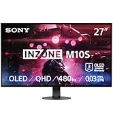 Sony INZONE M10S 27” OLED 1440p Gaming Monitor 480Hz 0.03ms, Low Profile Stand, Tournament Mode, ...