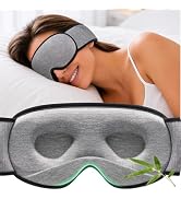 YFONG Sleep Mask for Side Sleepers Women Men, Soft & Breathable Bamboo Eye Mask for Sleeping, 100...