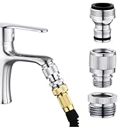 Ceaeso Kitchen Sink Faucet Quick Connector, Sink Faucet to Garden Hose Adapter, Dishwasher/Washer...