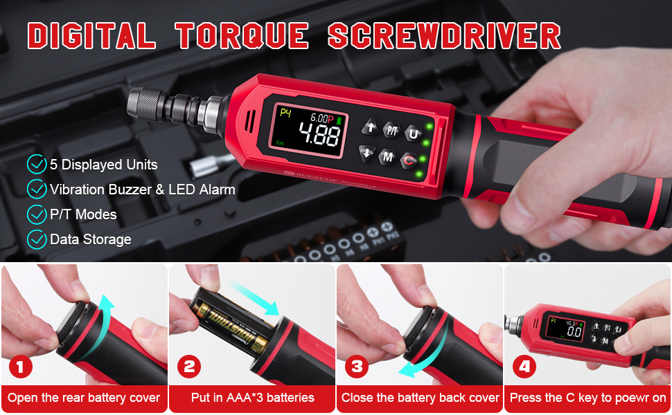 SUERCUP Digital Torque Screwdriver Set