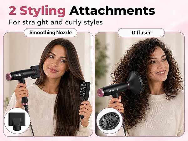 0.88 lbs Lightweight Travel Hair Dryer, Under 60dB Quiet Operation Portable Blow Dryer.