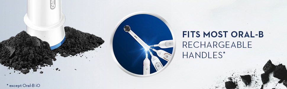 fits most Oral-B rechargeable handles except iO