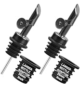 Liquor Pour Spout for Bottles, Hygienic Quick Bottle Pourer with 2 Adapters for Large Neck Bottle...