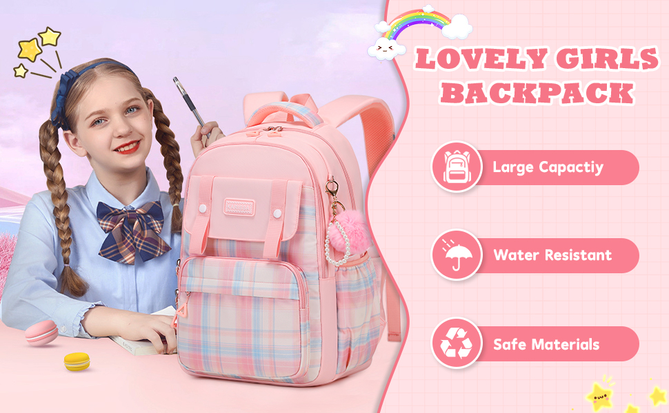 Girls Backpack for school,School Backpack for Girls Bookbag