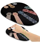 Hokafenle Ergonomic Mouse Pad Wrist Support with Stepped-Wedge Design, Wrist Rest Pain Relief Mou...