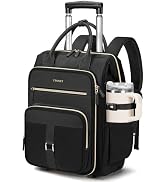 Ytonet Rolling Backpack for Women, 15.6 Inch Travel Backpack with Wheels, Stylish Rolling Laptop ...