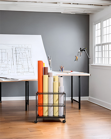 Erordna Premium Blueprint Storage Rack Cart