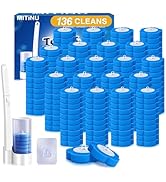 Disposable Toilet Brush Cleaning System with 136 Cleaner Refills, Toilet Cleaning Stick, Wall Mou...