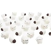 40Pcs White Mini Sheep Herd Figurines - Cake/Cupcake Toppers, Terrarium and Moss Landscape Decor,...