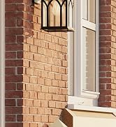 Inlight 11 4/5" High Black Finish and Seeded Glass Outdoor Wall Lantern (Set of 2), Bulb Not Incl...