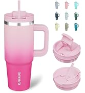 BJPKPK 30oz Stainless Steel Insulated Tumbler With Handle And Lid Straw Travel Coffee Mug Thermal...