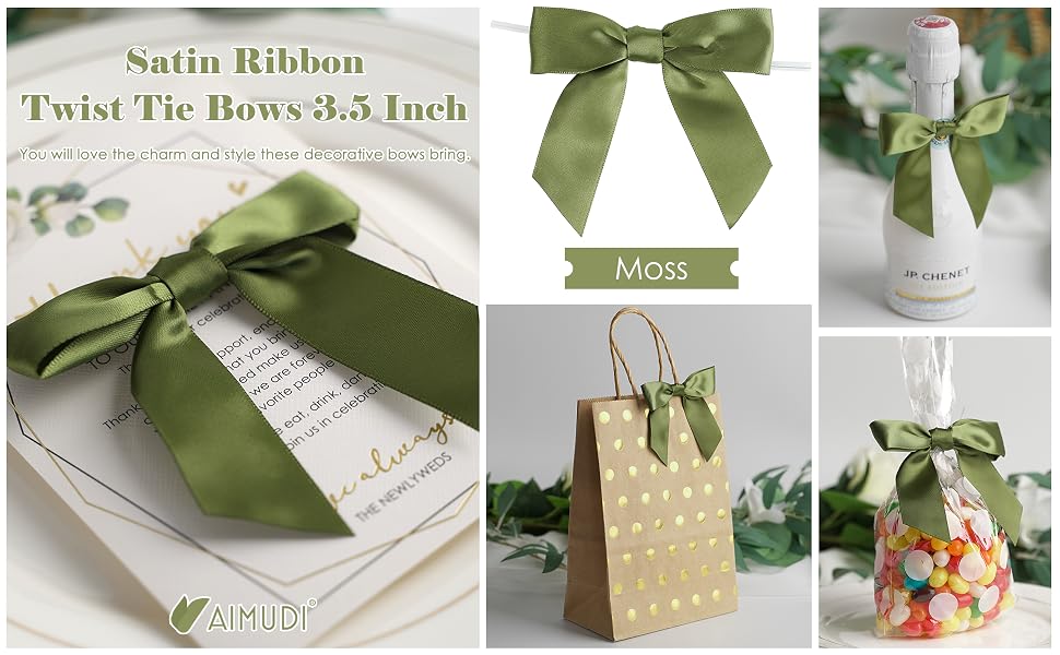moss green bows