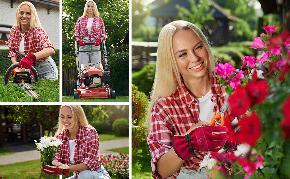 gardening-rose red-women