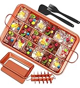 Brownie Pan with Dividers, Brownies Pan with Cutter, Nonstick Brownie Baking Pan with Spatula Bru...