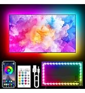 Tyute TV LED Lights, 18.0ft LED Lights for 40-75 Inch TV Behind Lighting, RGB Color Changing TV B...