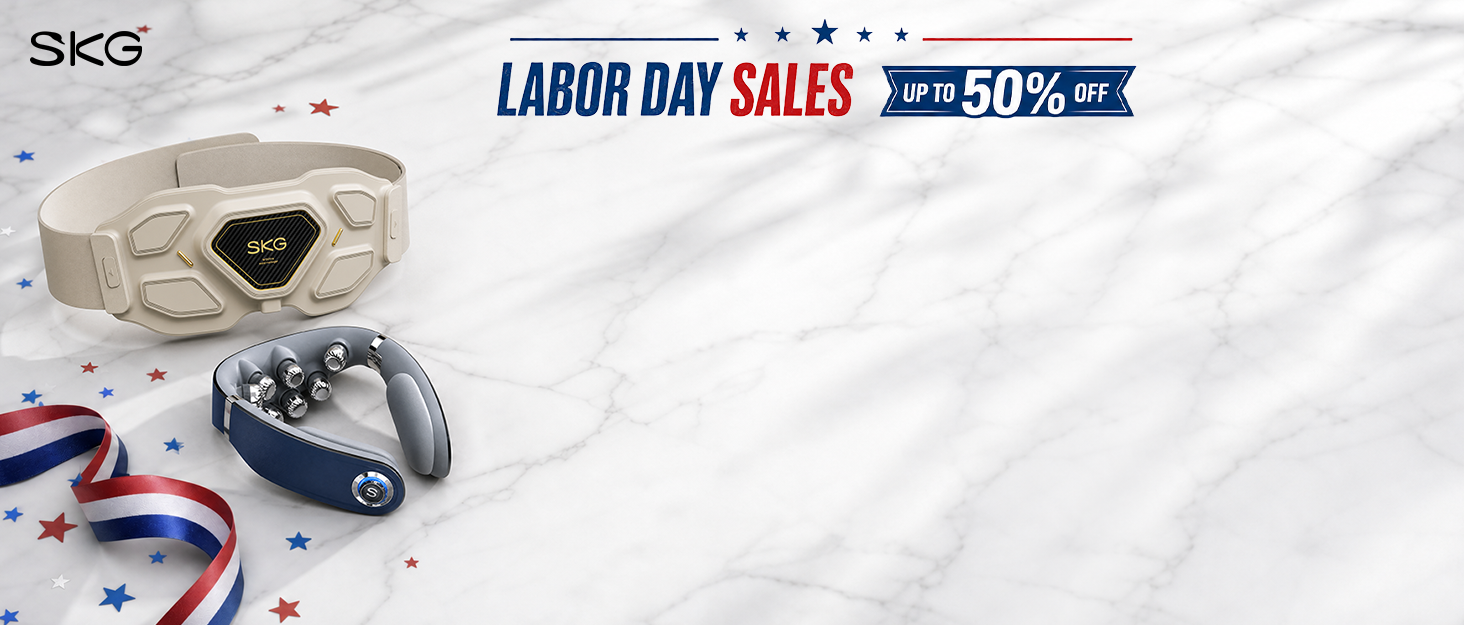 Relax with SKG neck massager and back massager Labor Day