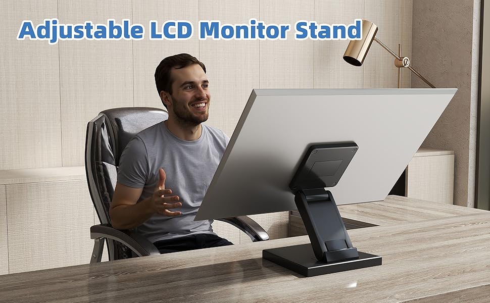 Adjustable LCD TV Stand Folding Metal Monitor Desk Stand with VESA Hole 75x75mm&100x100mm