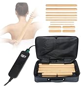 OnVisit Hot Bamboo Massage Sticks Warmer Kit,12pcs Solid Bamboo Sticks for SPA,Portable Stone Mas...