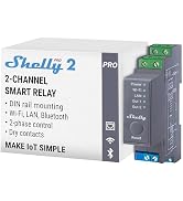 Shelly Pro 2 | Wi-Fi & LAN, 2-Channel Smart Relay | Home & Facility Automation | Compatible with ...