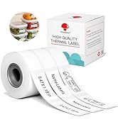 Phomemo D30 Labels- 630pcs Thermal Freezer Labels,0.47" x 1.18" (12mm X 30mm),Food Storage Sticke...