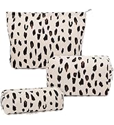 3 Pcs Makeup Bag Cosmetic Bag Set for Girls Women Travel Organizer Bathroom Toiletry Pouch Large ...