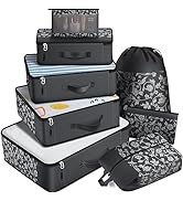 ExploreBliss 8 Set Packing Cubes for Suitcases, Packing Cubes for Travel Accessories, Luggage Pac...