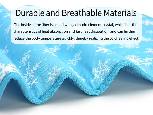 Blue Snowflake cooling mat 2