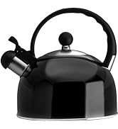 Venoly 2.5 Liter Whistling Tea Kettle - Modern Stainless Steel Whistling Tea Pot for Stovetop Hot...