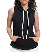 Xeoxarel Women's Sleeveless Tank Top Hoodies Vest with Pockets (S-XL)