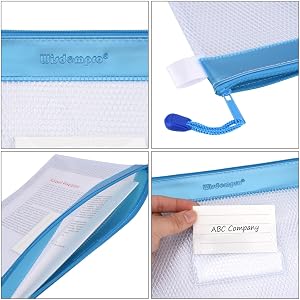 Multipurpose Storage Zipper File Pouch - 4 Colors for Your Choice