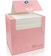 Vinda Face Towels, Disposable, XL facial towels, 50 Count - Thick 100% Rayon Fabric Dry Wipes for...