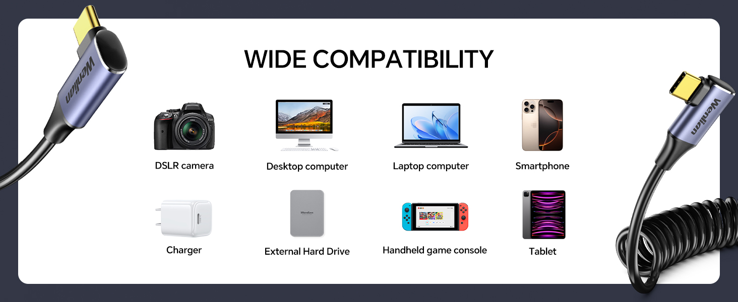 USB C Colied Cable