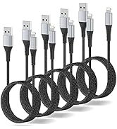 3FT iPhone Charging Cable 5 Pack, Braided Lightning Cable 3 Foot iPhone Charger Cord Fast Chargin...