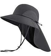 UVSAI UPF 50+ Foldable Sun Hats Wide Brim with Large Neck Flap for Men Women UV Protection Garden...