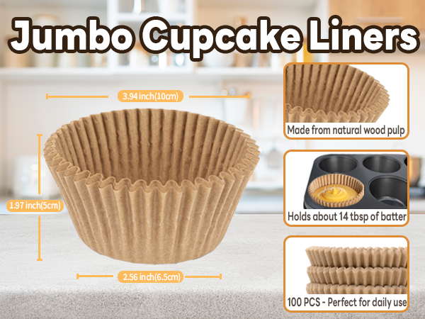 large cupcake liners