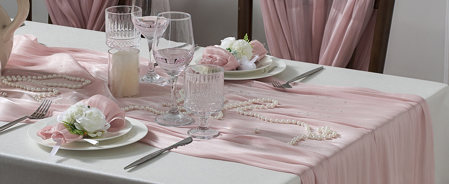 Baby Pink Table Runner