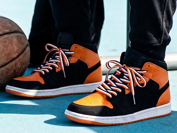 orange shoe laces