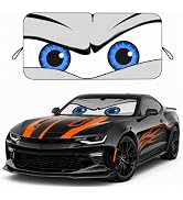 Car Windshield Sun Shade, Universal Fit Compact Sedan SUV, Cool Gray | 59 x 27.5" Car Sun Visor, ...