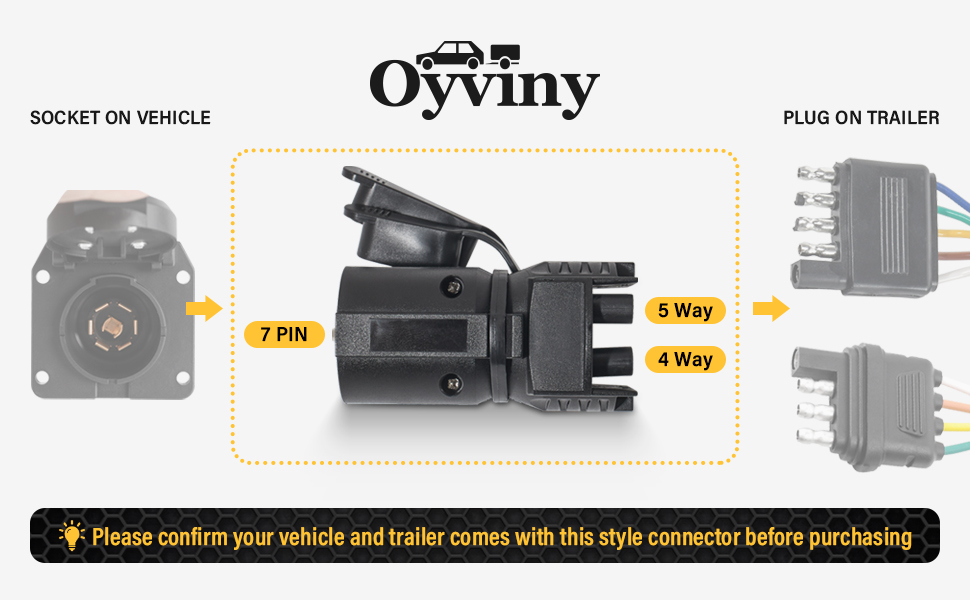 7 PIN TO 4 AND 5 PIN TRAILER ADAPTER