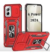 PASNEW for Moto G Power 2024 Case,Military-Grade Case with 360° Rotate Magnetic Ring Kickstand fo...