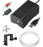 Pawfly 15 GPH Aquarium USB Air Pump Mini Quiet Oxygen Aerator Pump with Bracket Airline Tubing Ai...