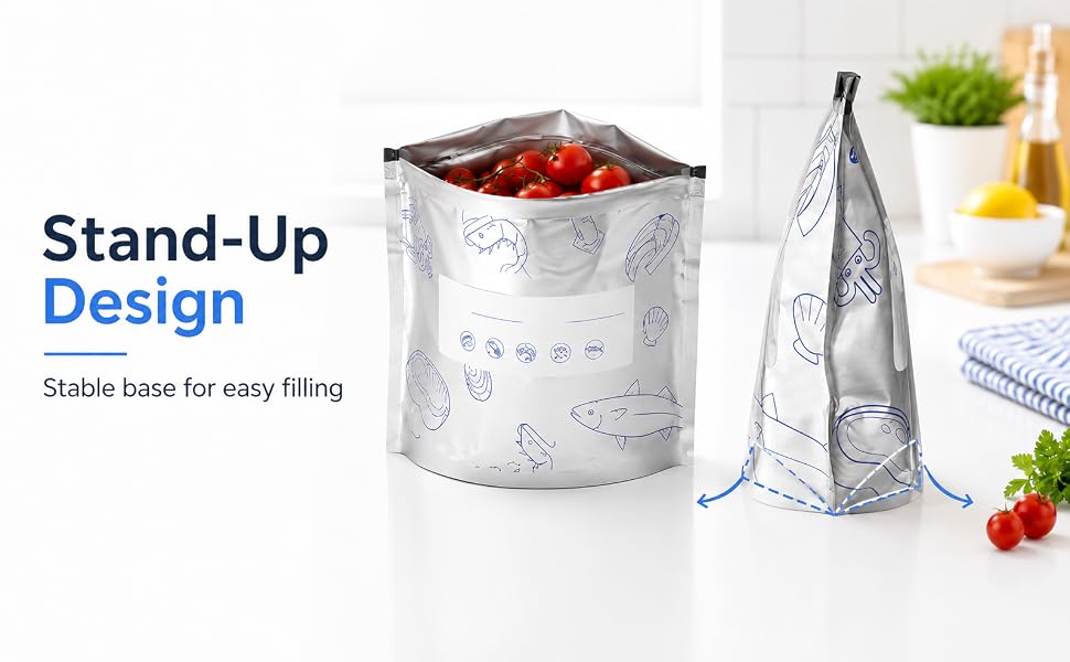 Reusable Aluminum Foil Sealable Storage Bags
