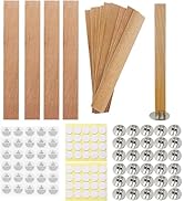 250 Pcs Wooden Candle Wicks Wicks Stickers 5.1 X 0.5 Inch Natural Candle Wood Wicks Stand Candle ...