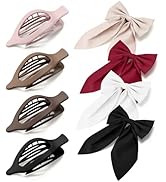 CWJCYTNSN 8 Pcs Hair Bows Clips for Girls French Flat Hair Clips for Women Strong Hold No Slip Bo...