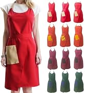 YWGYWG Kitchen Apron with Pockets for Adults,Waterproof Cooking Aprons for Women/Men,Baking/Grill...