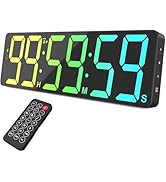 VOCOO 15.7" Large Digital Wall Timer with 99H Countdown, Count Up, Clock and Remote Control, 18 C...