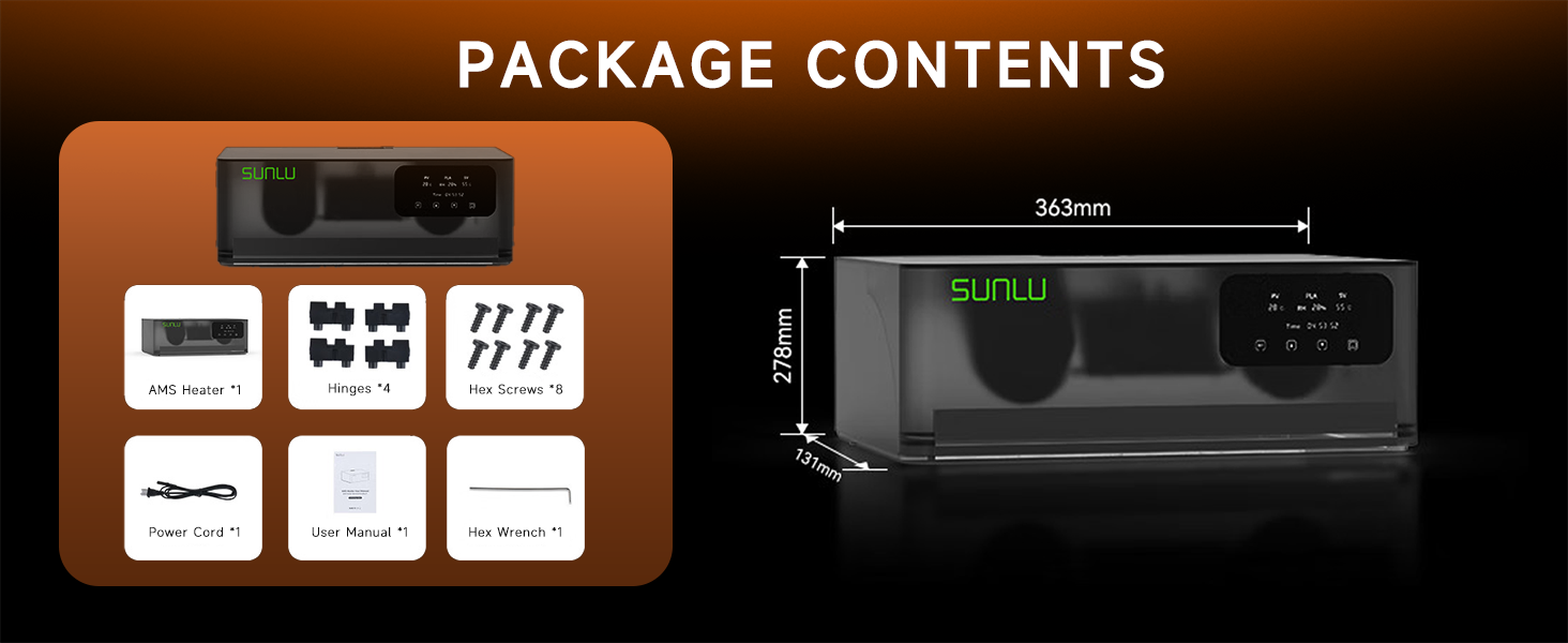 SUNLU AMS Heater For Bambu lab AMS Real-Time Drying